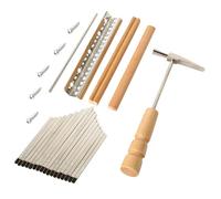 LIGIGWASH Graduation Time DIY Thumb Piano Accessories Kalimba 17 Keys Replacement Kit with Wood and Metal Materials, Easy to Install Thumb Piano Key Set for Gift and DIY Projects