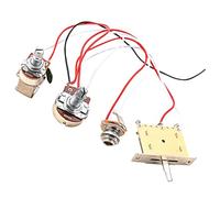 LIGIGWASH Guitar Potentiometer Harness Volume Control Knob Prewired for Electric Guitar Includes Jack Socket for Convenient Toggle Electronics Random Color