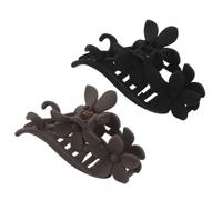 LIGIGWASH Hair Flower Claw Clips 2pcs Large Frosted Rectangular Non-Slip Plastic Clips Comfortable Wear for at Weddings and Parties