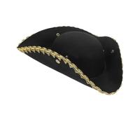 LIGIGWASH Halloween Pirate Tricorn Hat for Carnival Party Performance Stylish Multi Purpose Costume Prop Unique Design for Masquerade and Cosplay Events