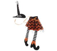 LIGIGWASH Halloween Wine Bottle Cover with Long Legs and Witch Hat Design Reusable Spooky Table Decor Accessory for Party Celebration Stylish Halloween Wine Holder Enhancing Festive