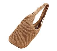 LIGIGWASH Hand Woven Straw Tote Bag Lightweight Summer Beach Handbag for Daily Life Travel Vacation Durable Woven Structure for Friends Family