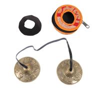 LIGIGWASH Handcrafted Brass Meditation Cymbal Bell with Storage Bag Musical Percussion Instrument for Yoga Sound Healing Mindfulness Religious Chimes Durable Brass Tone Practical Tibetan