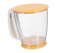 LIGIGWASH Handheld Cup Flour Sifter with Lid Fine Mesh Semi-Automatic Baking Shaker Kitchen Flour Sieve Space-Saving Design for Smooth Even Sifting and Easy Cleaning