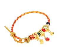 LIGIGWASH Handmade Braided Red Rope Mahjong Bracelet for Women Durable Artisan Craftsmanship with Wealth Charm Chinese Cultural Couples Wristband Unique Traditional Jewelry Gift