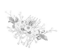 LIGIGWASH Handmade Rhinestone Hair Comb Artificial Flowers for Brides and Bridesmaids Versatile Bridal Headpiece and Hair Accessory for Wedding Ceremonies and Parties