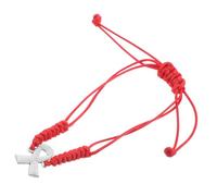 LIGIGWASH Handwoven Red Silk Ribbon Bracelet for Women Breast Health Awareness Stylish Medical Id Accessory Care Reminder Wristband for Everyday Wear