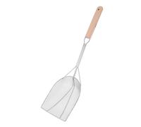 LIGIGWASH Heat Resistant Wooden Handle Oil Strainer Spoon Nonwelded Stainless Steel Frying Filter Skimmer for French Fries Donuts Hot Pot Seafood Cooking and Oil Skimming
