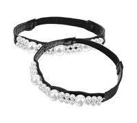 LIGIGWASH High Heel Straps Fake Pearl Elastic Bands Detachable Shoe Laces for High Heels and Sandals Drop Design