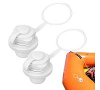 LIGIGWASH Inflatable Boat Air Valves with Screw Type Spiral Design 2pcs White Plastic Sturdy Build and Airtight Seal for Kayak and Raft Accessories