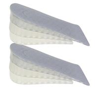 LIGIGWASH Invisible Heel Lift Insoles 5cm Height Increase Shoe Pads with 3-Layer Shock-Absorption Gel Cushion, Invisible Shoe Lift Inserts for Men and Women, Winter Gray Inserts