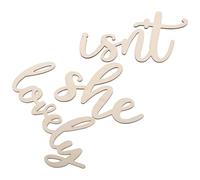 LIGIGWASH Isn't She Lovely Wooden Sign Wall Sticker Nursery Wall Art Sculpture Decor for Room Party Announcement Girl Nursery Decor