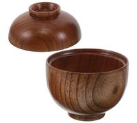 LIGIGWASH Japanese-Inspired Miso Soup Bowl with Lid Unbreakable Asian Cuisine Serving Container for Rice Wonton Noodle and Soup Heat-retaining Bowl for Home and Restaurant Use