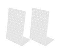 LIGIGWASH Jewelry Display Stand 2pcs Acrylic Earring Organizer Rack Vertical Earring Holder Necklaces and Rings Jewelry Storage 120 Holes