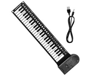 LIGIGWASH Keys Up Electronic Piano for Beginners Portable Foldable Keyboard with Volume Built in Speaker Drum Rhythms Recording Playback Demo Songs Compact and Easy to Carry
