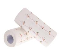 LIGIGWASH Kitchen Paper Towels Plenty Kitchen Towel Printed with Beautiful Patterns and Reliable Cleaning Effect Convenient to Use 2 Rolls Set with 55 Sheets Each, Wood Pulp for Household