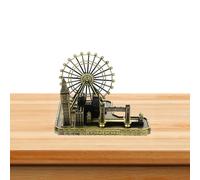 LIGIGWASH London City Iconic Clock Tower Sculpture Architectural Model in Golden Alloy with Glowing Design and Wear Resistant Finish, Unique Artistic Home Décor Figurine, England Souvenirs