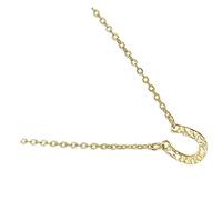 LIGIGWASH Lucky Horseshoe Pendant Necklace for Women Gold U Shaped Clavicle Chain Jewelry Fortune Symbol Love U Design Elegant Neck Decoration for Parties Office Family Gatherings