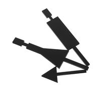 LIGIGWASH Men and Women Bathroom Sign with Arrow Restroom Door Signage for Business Hotels Shopping Centers Black Matte Finish Symbols for Easy Identification