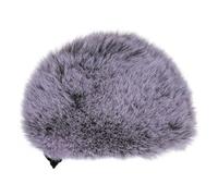 LIGIGWASH Microphone Windproof Sponge Cover with Drawstring, Supple Mic Protective Sleeve for Large Condenser Microphone, Grey Soft Mic Windscreen for Studio and Outdoor Use