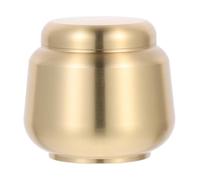 LIGIGWASH Mini Copper Ashes Urn Box round Small Golden Casket