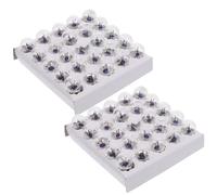 LIGIGWASH Mini Light Bulbs 2.5v with Easy Installation and Sturdy Iron Glass Material 50pcs E10 Low Voltage Miniature Screw Base Bulbs for Flashlights and Small Gadgets for DIY