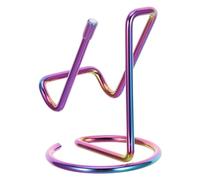 LIGIGWASH Minimalist Iron Phone Stand Work Desk Mobile Phone Holder with Stable Weighted Support Integrated Design for Kitchen Countertop and Workspace Device Protection