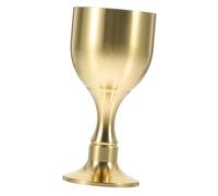LIGIGWASH Multi Function Brass Goblet High Footed Offering Cup for Buddhist Worship Home Temple Use Metal Chalice Resistant to Aging Easy to Clean Decorative and Water Cup