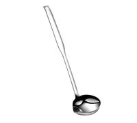 LIGIGWASH Multipurpose Stainless Steel Soup Ladle with Long Handle and Drip Preventing Spout Kitchen Colander Spoon for Oil Separation and Straining Suitable for Home and Restaurant Use