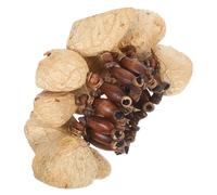 LIGIGWASH Natural Nut Shell African Handbell Bracelet Lightweight Tribal Percussion Shaker for Yoga Dance Festival Portable Craft Wristband for Music Performance and Outdoor Rhythm