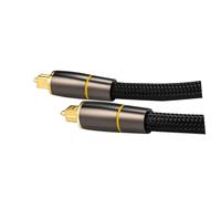 LIGIGWASH Optical Audio Cable Plated Optic Male to Male Cord with Protective Cover for Digital Audio Transmission and Reduced Signal Distortion