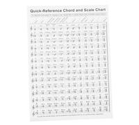 LIGIGWASH Paper Harp Chord Chart for Beginner Delicate Simple Style Coated Paper Material 28X21Cm Size Writing Your Own Chords Learning Tool Music Theory Reference Poster