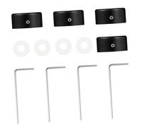 LIGIGWASH Pedal Footswitch Topper Protection for Electric Guitar Effect Pedals 0.92 X 0.87 Inch Metal Aluminum Alloy Covers with Rubber Inserts Suitable for Musicians