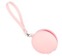 LIGIGWASH Pink Silicone Coin Purse with Wrist Strap, Mini Zipper Change Pouch Keychain for and Women, Portable Small Coin Wallet for Travel and Everyday Use