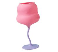 LIGIGWASH Pink Twisted Stem Crystal Wine Goblet Reusable Drinks Cup for Home Party Lightweight Vintage Colored Glass for Whiskey Cocktails and Wine Enjoyment