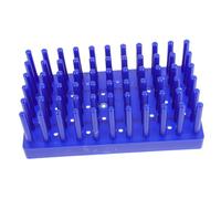 LIGIGWASH Place Plastic Test Tube Drying Rack with Stable Base Multi-functional Laboratory Test Tube Stand for Professional Labs Classrooms and Home Use Temperature Resistant Holder in White