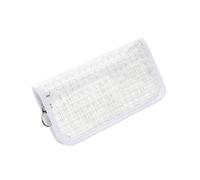 LIGIGWASH Plaid PVC Mobile Phone Bag with Zipper Clear Coin Purse for Women Cellphone Pouch for Keys Cosmetics Accessories Random Color