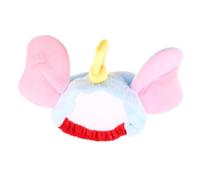 LIGIGWASH Plush Elephant Face Washing Headband Elastic Stretch Hair Tie for Spa Shower Sports Skincare Facial Care Blue and Red