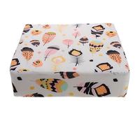 LIGIGWASH Polyester Booster Seat Cushion with Height and Safety Straps Detachable Zipper Cover for Easy Cleaning Non-Slip Dining Chair Pad for Years Colorful Cartoon Design