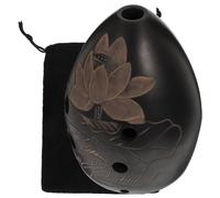 LIGIGWASH Portable 8 Hole Black Pottery Ocarina Music Instrument for Beginners and Children, Easy to Learn with Beautiful and Ethereal Sound, Compact and Easy to Carry Random Color