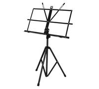 LIGIGWASH Portable Foldable Music Stand Adjustable Height and Angle with Stable Iron Base for Sheet Music Rubber and PP Material Space-saving Design for Piano Guitar and More