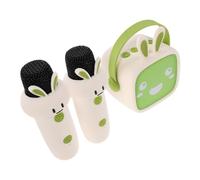 LIGIGWASH Portable Mini Karaoke Machine for Wireless Microphones Audio Speaker and Story Player Easy Controls for Singing Educational Use for Family Fun