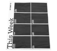 LIGIGWASH Portable Self-Adhesive Black PVC Chalkboard Sticker for Home and School, Erasable Weekly Planner Board with Record Lists and Reminders, Removable Wall Sticker for Office Staffs