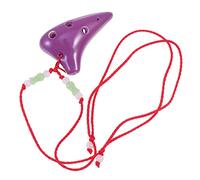 LIGIGWASH Portable Six Alto Ocarina Instrument with Precise Tone Holes for Beginners and Music Lovers Ergonomic Mini Flute in Purple with Random Cord Color Random Color