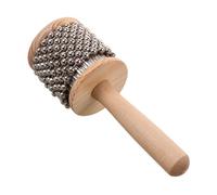 LIGIGWASH Portable Small Cabasa Percussion Instrument for Beginners Wooden Latin Handheld Drum for Rhythm Training Indoor Outdoor Musical for Birthday Parties and Performances