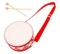 LIGIGWASH Portable Wooden Snare Drum for Cute Double-sided Percussion Instrument Easy to Play Educational Drum for Hand-eye Coordination and Music Interest Development