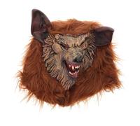 LIGIGWASH Realistic Werewolf Mask Full Head Furry Animal Costume for Adults Breathable Soft Material Halloween Cosplay Party Mask with Detailed Craftsmanship and Full Face Coverage
