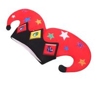 LIGIGWASH Red Small Clown Party Hat for Adults Exaggerated Shapes, Polyester Material, Suitable for Longterm Wear and Eye-catching Design, for Events and Birthday Celebrations