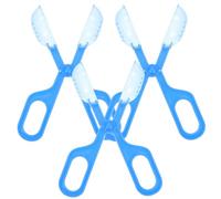 LIGIGWASH Reptile Poop Picker Clip in Plastic 3pcs Blue, High Hardness and Easy to Store, Lightweight Tool Pet Toilet Cleaning for Reptile and Tortoise Poop Pet Supplies