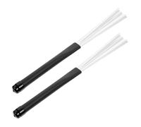 LIGIGWASH Retractable Nylon Wire Drum Brushes with Plastic Handles Percussion Instrument Accessory for Jazz Snare Drums Beginner Practice and Youth Band Use